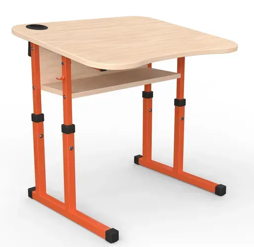 Стіл учнівський одномісний з нахилом №4-7 без полиці /700х500 МФ Вересень